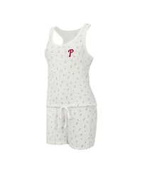 Concepts Sport Women's Cream Philadelphia Phillies Gardner Hacci Knit Romper