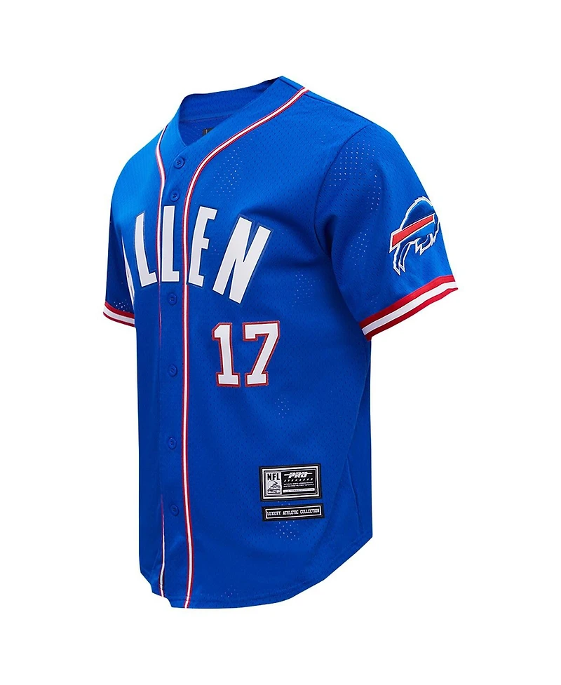 Pro Standard Men's Josh Allen Royal Buffalo Bills Baseball Button-Up Shirt