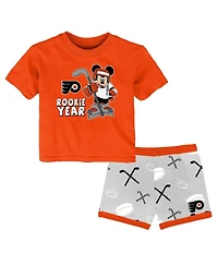 Outerstuff Toddler Philadelphia Flyers Disney Rookie Year T-Shirt Shorts Set