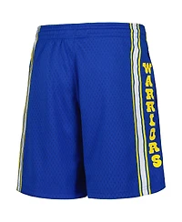Mitchell & Ness Big Boys and Girls Royal Golden State Warriors Hardwood Classics Swingman Shorts
