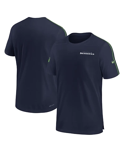Nike Men's College Navy Seattle Seahawks 2024 Sideline Coach Uv Performance T-Shirt