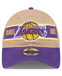 New Era Men's Tan/Purple Los Angeles Lakers 2024 Nba Draft 9TWENTY Adjustable Hat