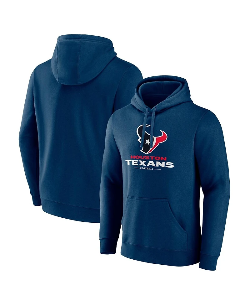 Fanatics Men's Navy Houston Texans Team Lock-Up Pullover Hoodie