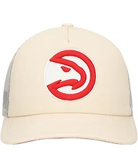 Mitchell & Ness Men's Cream Atlanta Hawks Trucker Adjustable Hat
