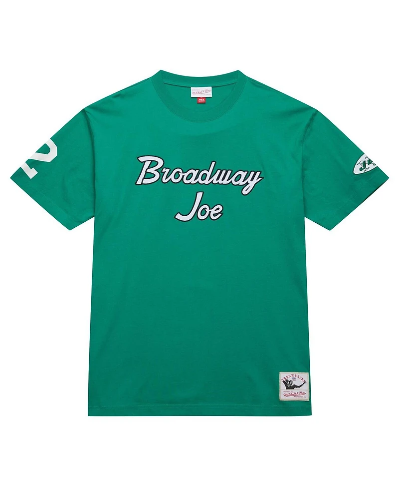 Mitchell & Ness Men's Joe Namath Kelly Green New York Jets Retired Player Nickname T-Shirt