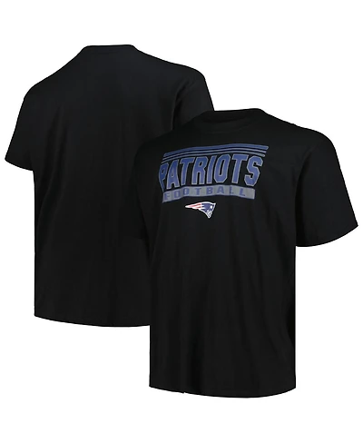 Fanatics Men's Black New England Patriots Big Tall Pop T-Shirt