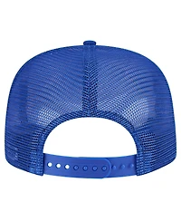 New Era Men's Royal Golden State Warriors Seeing Diamonds A-Frame Trucker 9FIFTY Snapback Hat