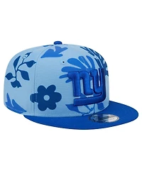 New Era Men's Light Blue New York Giants Leafy 9FIFTY Snapback Hat