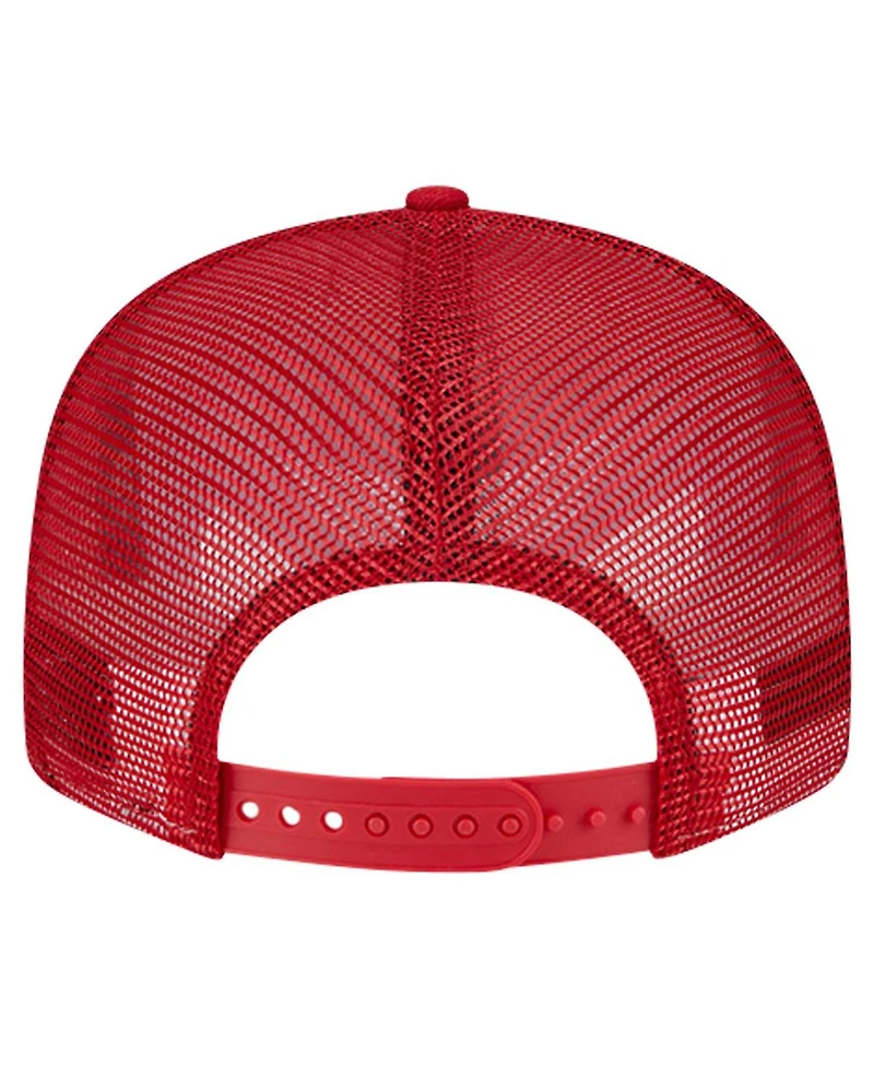 New Era Men's Red Philadelphia Phillies Bikini Bottom Trucker 9FIFTY Snapback Hat