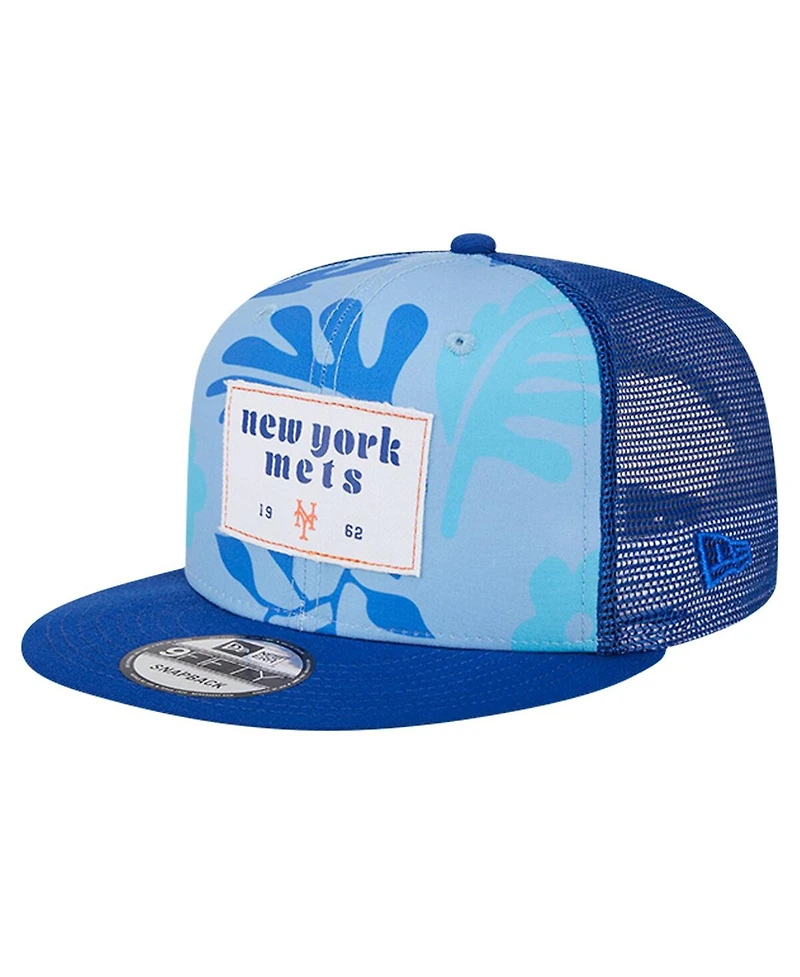 New Era Men's Royal New York Mets Bikini Bottom Trucker 9FIFTY Snapback Hat