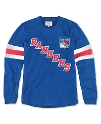 American Needle Men's Blue New York Rangers Sudbury Long Sleeve T-Shirt
