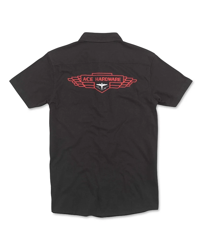 American Needle Men's Black Ace Hardware Brew Master Button-Up Shirt