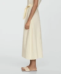 Mango Women's Linen Shirty Dress