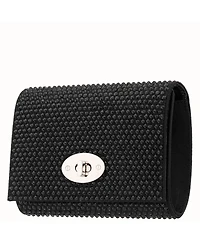 Nina Large Crystal Encrusted Flap Crossbody Bag