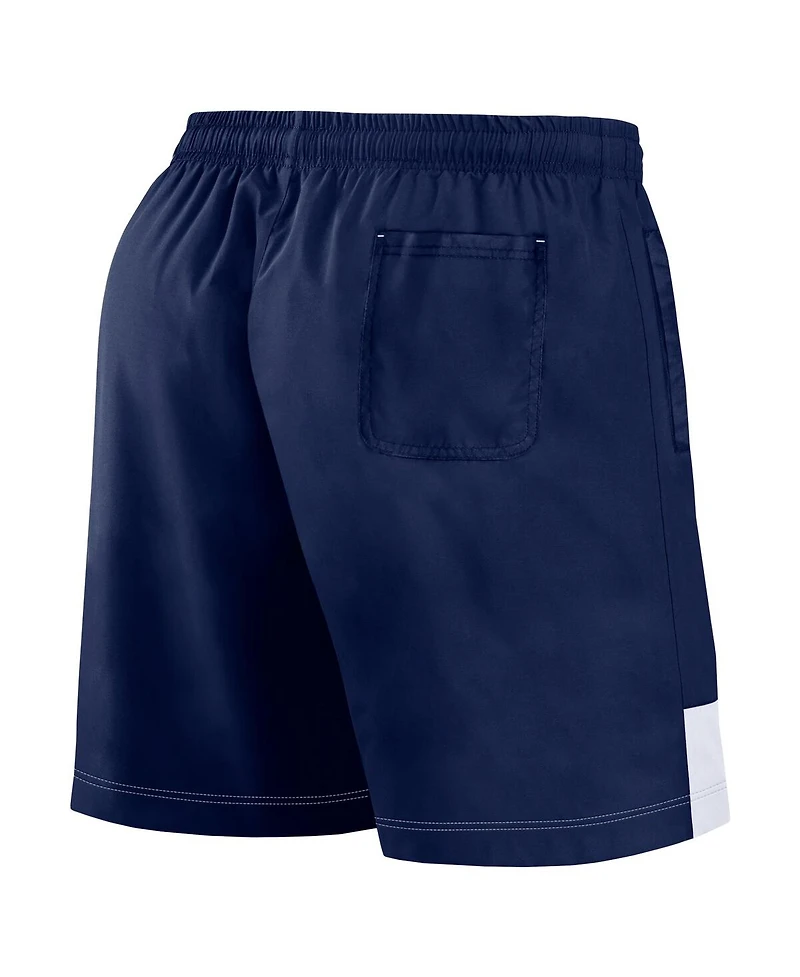 Fanatics Men's Navy Atlanta Braves Elements Swim Shorts