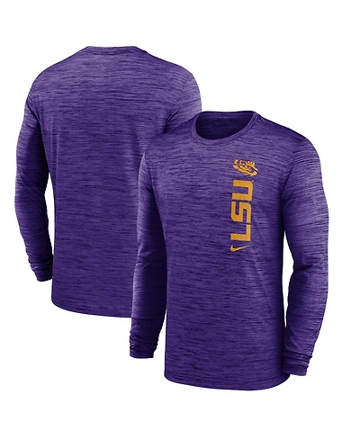 Nike Men's Purple Lsu Tigers 2024 Sideline Velocity Performance Long Sleeve T-Shirt