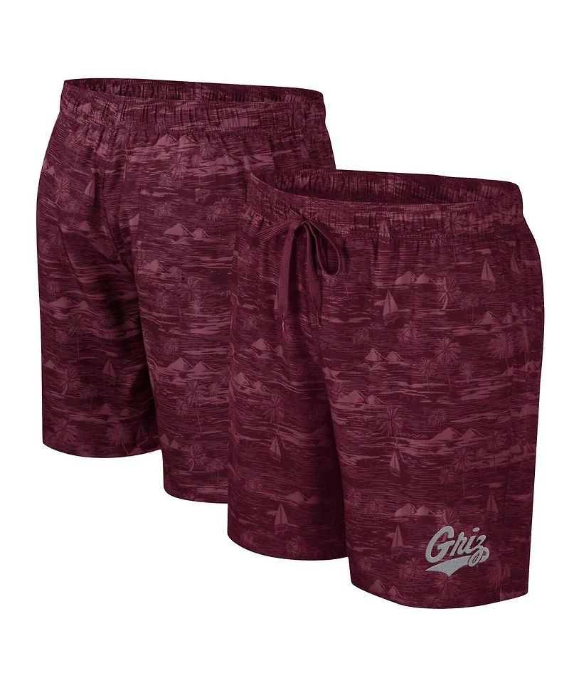 Colosseum Men's Maroon Montana Grizzlies Ozark Swim Shorts
