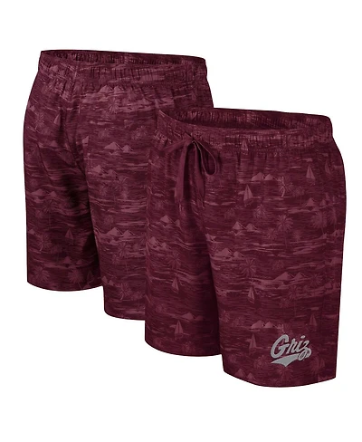 Colosseum Men's Maroon Montana Grizzlies Ozark Swim Shorts