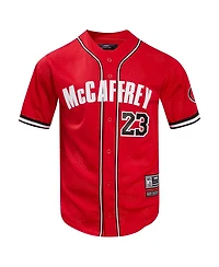 Pro Standard Men's Christian McCaffrey Scarlet San Francisco 49ers Baseball Button-Up Shirt