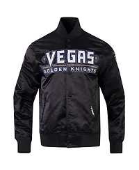 Pro Standard Men's Black Vegas Golden Knights Classic Satin Full-Snap Jacket