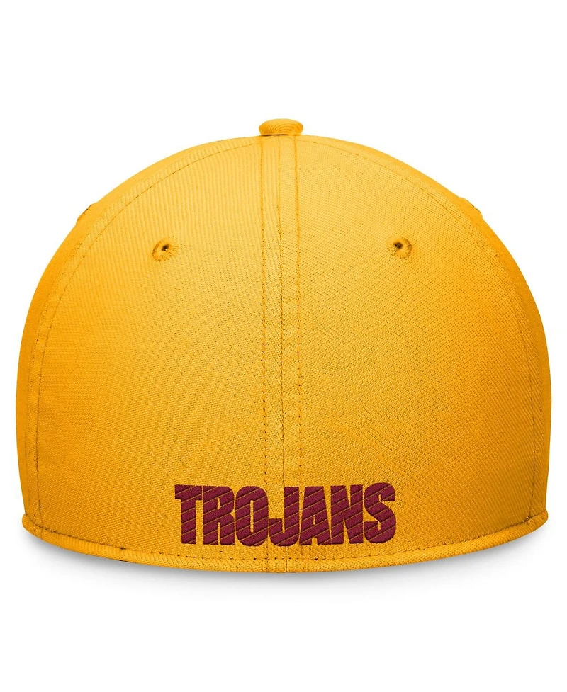 Nike Men's and Women's Gold Usc Trojans 2024 Sideline Rise Swoosh Flex Hat