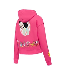 Freeze Max Women's Purple Mickey Friends Oversized Cropped Pullover Hoodie