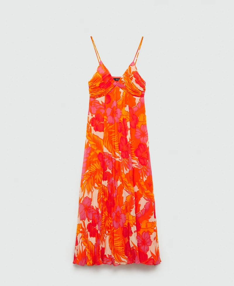 Mango Women's Draped Detail Printed Dress