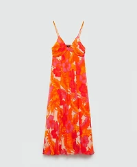 Mango Women's Draped Detail Printed Dress