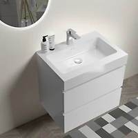 Glossy White Integrated Solid Surface Basin