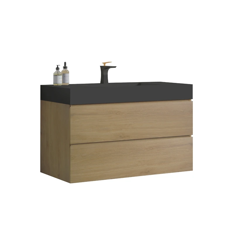 Streamdale 36" Natural Oak Vanity w/ Sink & Ample Storage