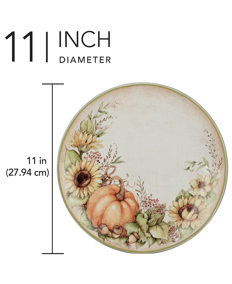 Certified International Autumn Breeze Dinner Plates, Set of 4