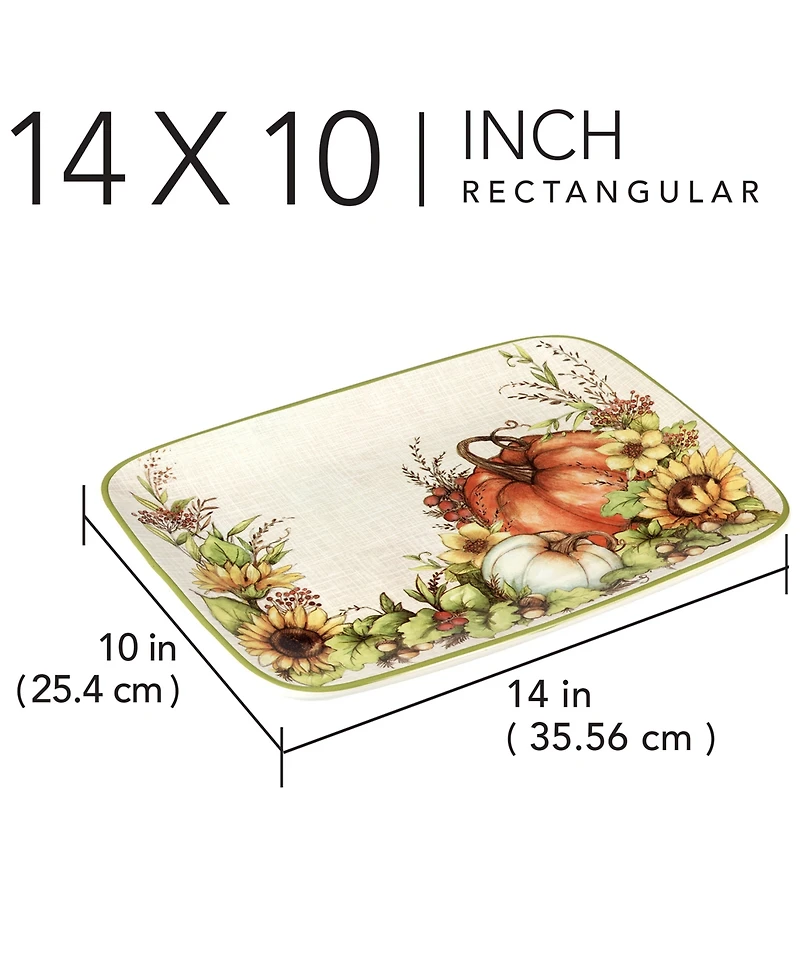 Certified International Autumn Breeze Rectangular Platter