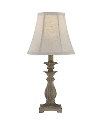Regency Hill Cali Traditional Accent Table Lamps 19" High Set of 2 Antique Beige Off White Bell Shade for Bedroom Living Room Bedside Nightstand