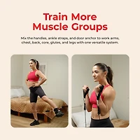 Sunny Health & Fitness Resistance Tube Set, 10-50LBs