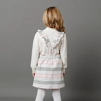 Hope & Henry Little Girls Organic Cotton Sleeveless Ruffle Strap Skirtall