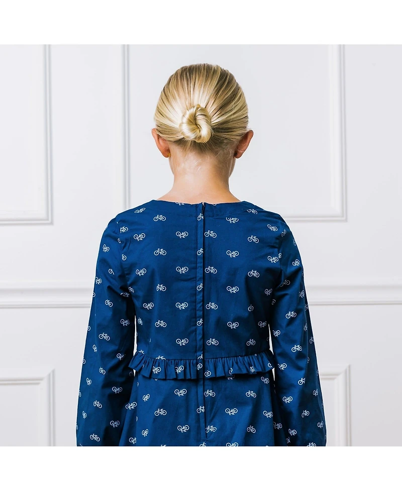 Hope & Henry Big Girls Long Sleeve Ruffle Waist Dress