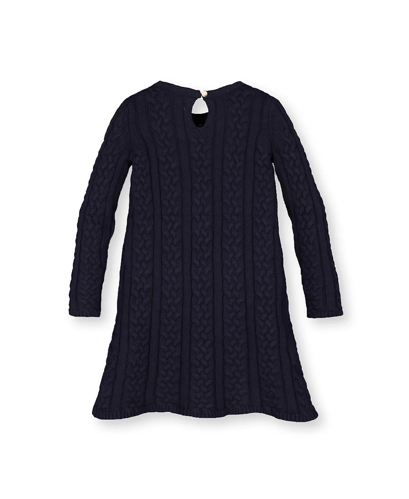 Hope & Henry Baby Girls Milano Tipped Sweater Dress