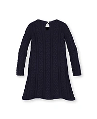 Hope & Henry Baby Girls Milano Tipped Sweater Dress