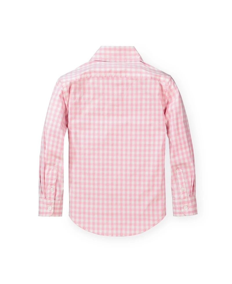 Hope & Henry Baby Boys Stretch Poplin Long Sleeve Button Down Shirt