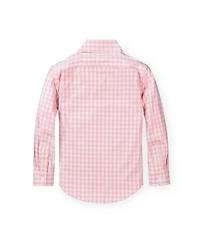 Hope & Henry Baby Boys Stretch Poplin Long Sleeve Button Down Shirt