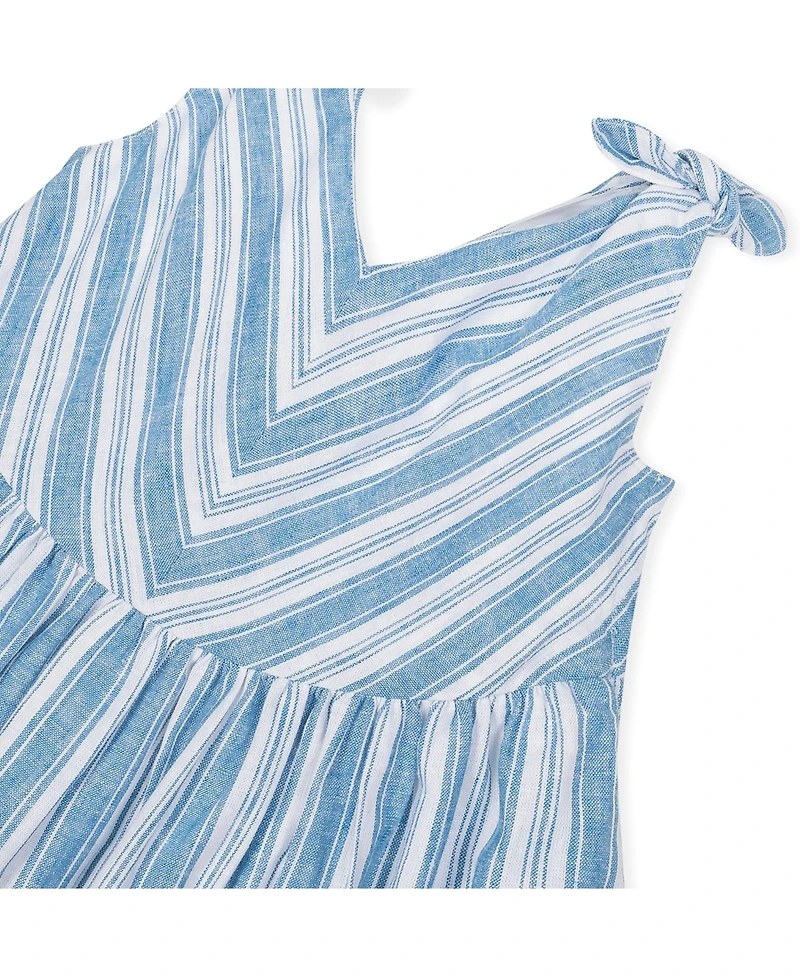 Hope & Henry Girls' Sleeveless Bow Shoulder Swing Dress, Kids