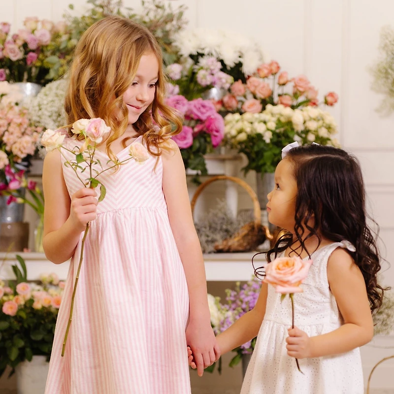 Hope & Henry Toddler Girls Sleeveless Bow Shoulder Swing Dress