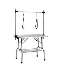 Streamdale Furniture Sturdy Foldable Pet Grooming Table with Storage