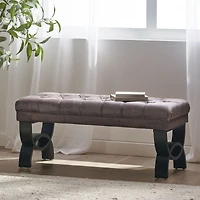 Streamdale Ottoman With Diamond Stitch And Modern Legs