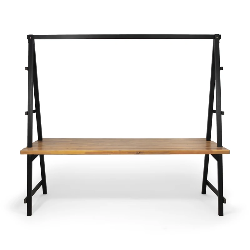 Streamdale Acacia Wood Dining Table With Plant Hanger (88.5")