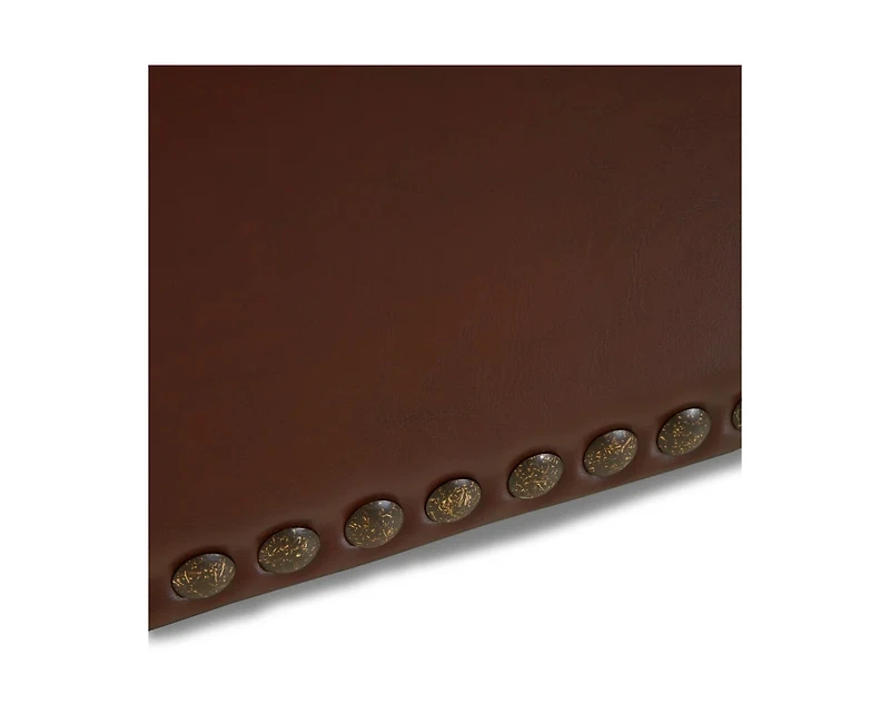 Streamdale Furniture Baltimore Contemporary Tufted Storage Ottoman With Nailhead Trim