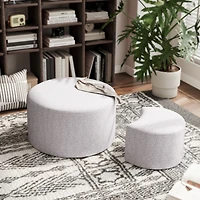 Streamdale Furniture Nesting Ottoman Coffee Tables: Cozy & Versatile