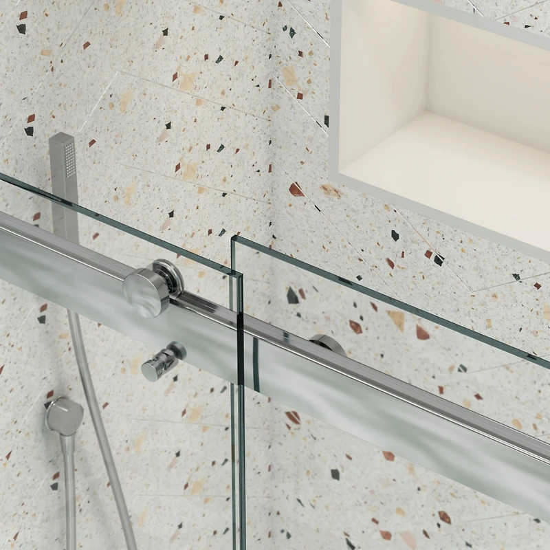 Streamdale 5/16" Bypass Shower Door, Polished Chrome, 56"-60"x74