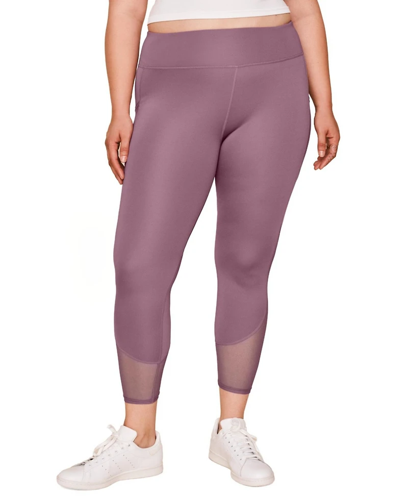 Adore Me Plus Ava Active Legging With Pockets And Mesh Details