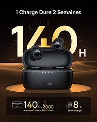 Baseus MA10 Wireless Earbuds Active Noise Cancelling Earbuds 140H Playtime Bluetooth Headphones